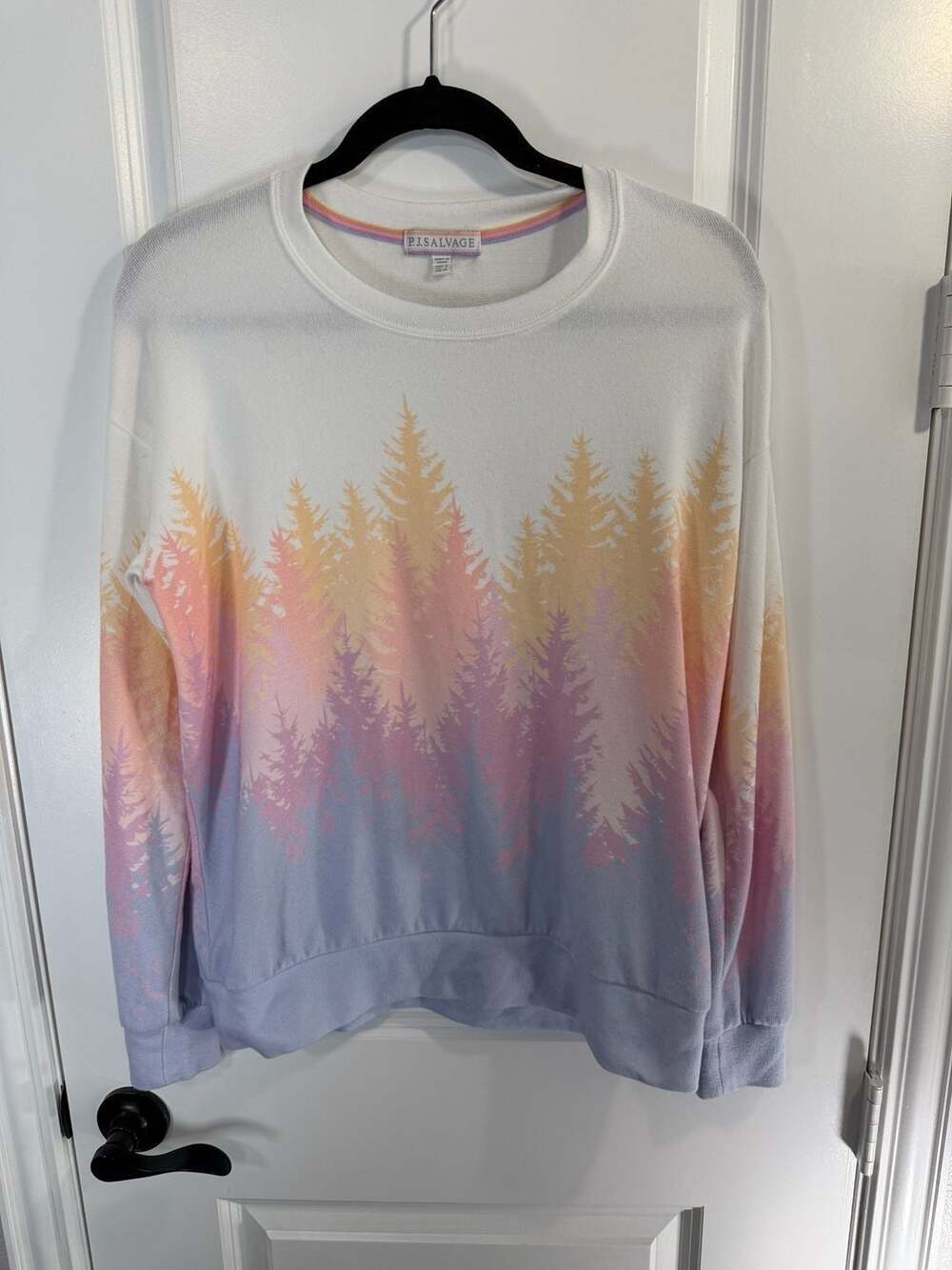 P.J. Salvage Mountain Love Sunset Forest Printed Long Sleeve Sweatshirt - Picture 2 of 7